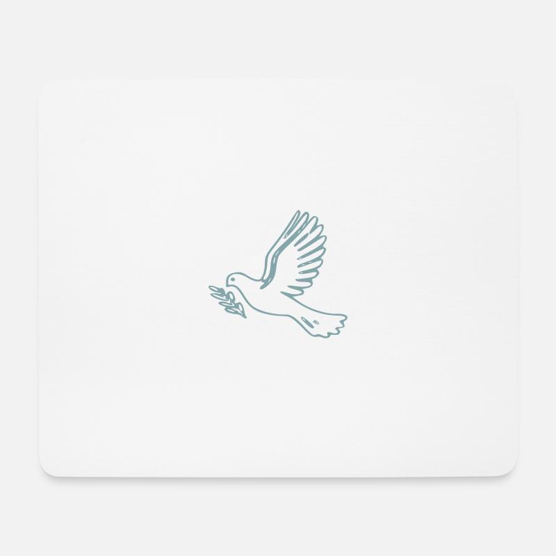 Friedenstaube - Mousepad (Querformat) - Weiß