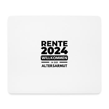 Pension 2024 Bienvenue aux retraités de la précarité des personnes âgées - Tapis de souris (format paysage) - blanc - Devant
