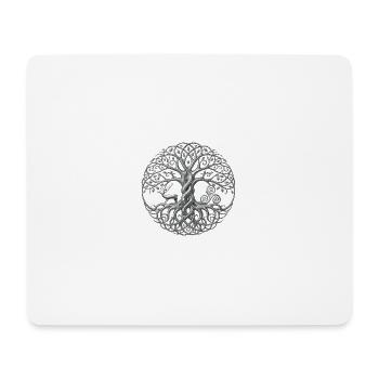 Weltenbaum Yggdrasil - Mousepad (Querformat) - Weiß - Vorne