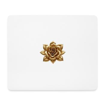 Roségoldenes T-Shirt – Eleganter und minimalistischer Stil - Mousepad (Querformat) - Weiß - Vorne