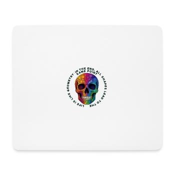 Bunter Totenkopf Kaleidoskop - Mousepad (Querformat) - Weiß - Vorne