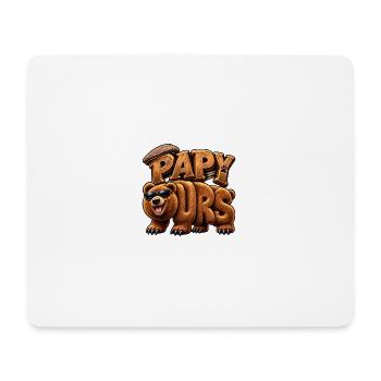 Papa Bear Wood stilisiert - Mousepad (Querformat) - Weiß - Vorne