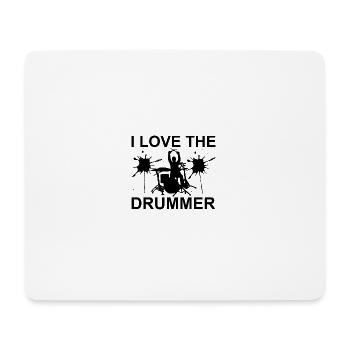 I love the drummer - Mouse Pad (horizontal) - white - Front