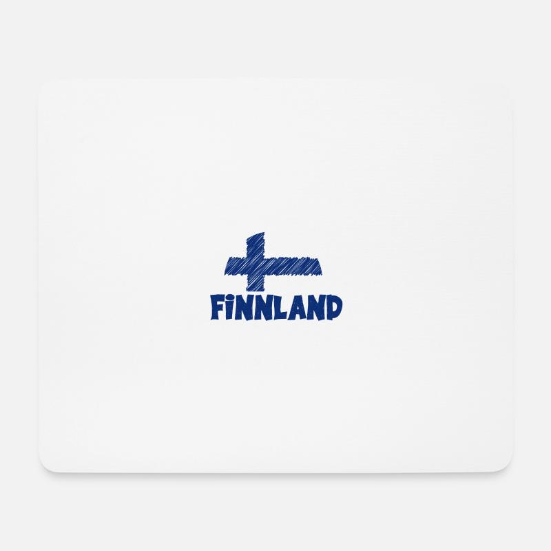 Nur noch einmal nach Finnland Flagge Urlaub - Mousepad (Querformat) - Weiß