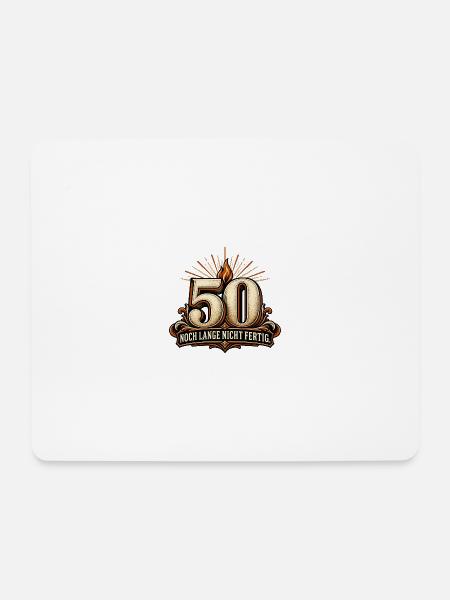 50 Geburtstag voller Energie - Mousepad (Querformat) - Weiß