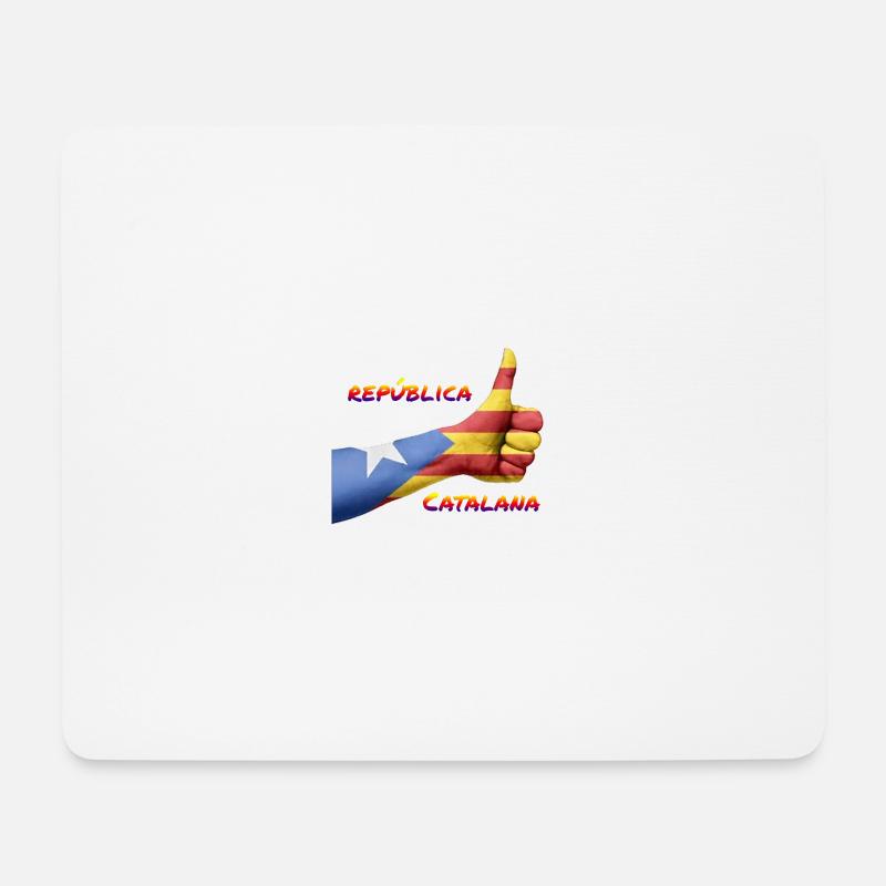 SI Katalanische Republik - Mousepad (Querformat) - Weiß