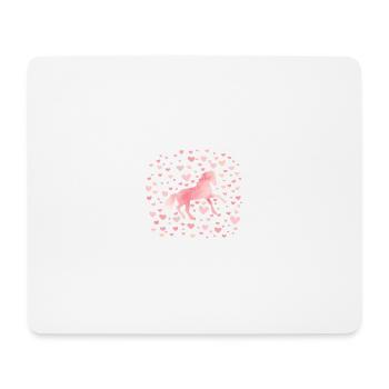 Great horse shirt girls children hearts horse - Mouse Pad (horizontal) - white - Front