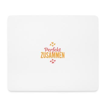 perfekt zusammen - Mousepad (Querformat) - Weiß - Vorne