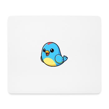 Fröhlicher Blauer Vogel Cartoon - Mousepad (Querformat) - Weiß - Vorne