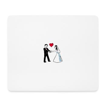 Marriage Hochzeit Wife Couple - Mousepad (Querformat) - Weiß - Vorne