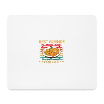 Schnitzel Best Friends for Life - Mousepad (Querformat) - Weiß - Vorne