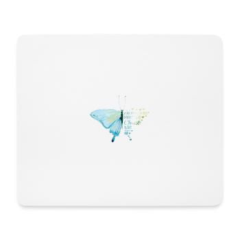 Alle Dinge Durch Jesus Christus Tun Schmetterling - Mousepad (Querformat) - Weiß - Vorne