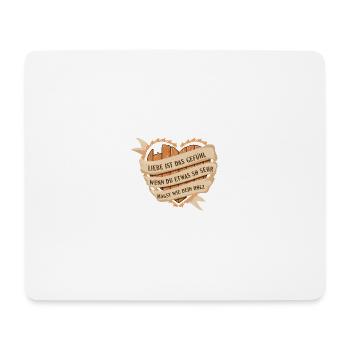 Holz Liebesgefühl Herz Kettensäge Waldarbeiter - Mousepad (Querformat) - Weiß - Vorne