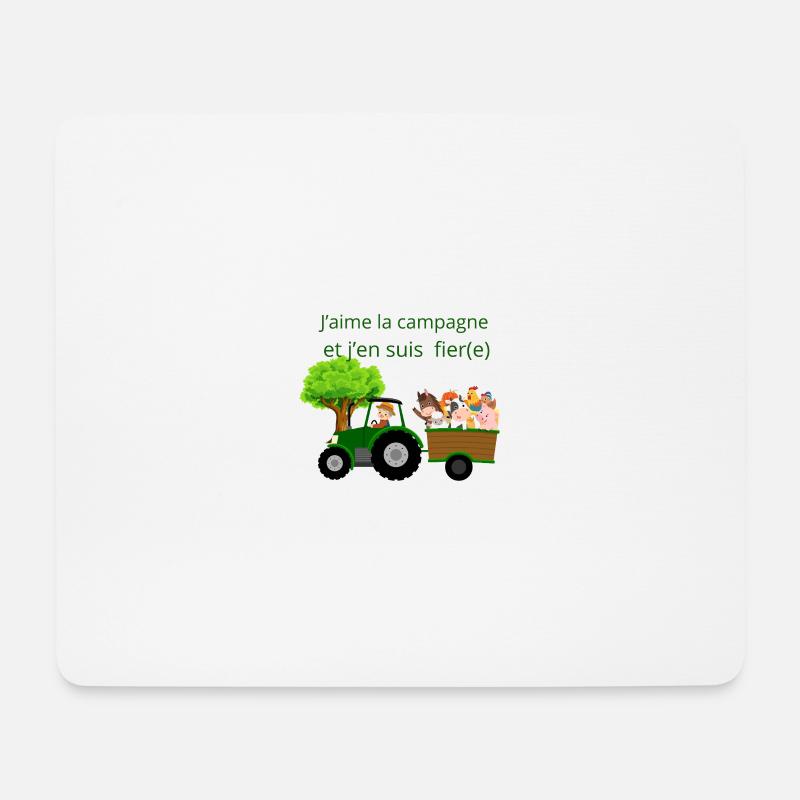 Ich liebe die Landschaft und bin stolz darauf - Mousepad (Querformat) - Weiß