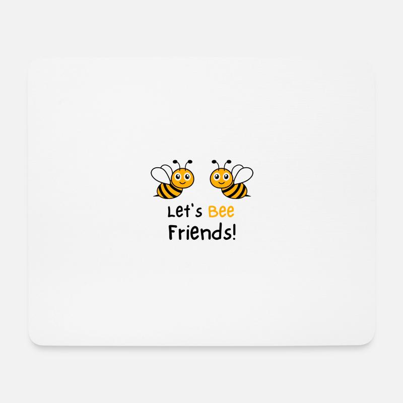 Lets Bee Friends - Mousepad (Querformat) - Weiß