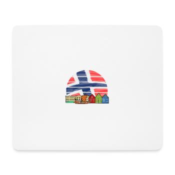 Norwegen Wikinger Flagge Skandinavien Urlaub - Mousepad (Querformat) - Weiß - Vorne