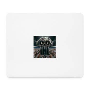 Lune effrayante - Tapis de souris (format paysage) - blanc - Devant