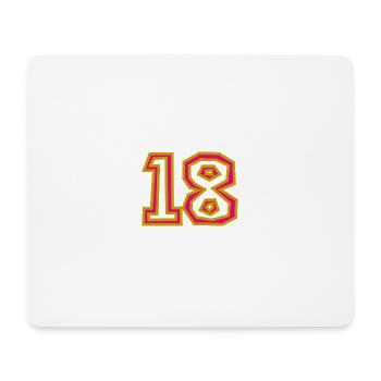 18. 18 JAHRE ALT. 18-JÄHRIGES JUBILÄUM. 18. GEBURTSTAG. - Mousepad (Querformat) - Weiß - Vorne