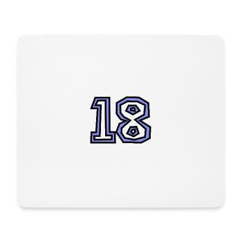 18. 18 JAHRE ALT. 18-JÄHRIGES JUBILÄUM. 18. GEBURTSTAG. - Mousepad (Querformat) - Weiß - Vorne