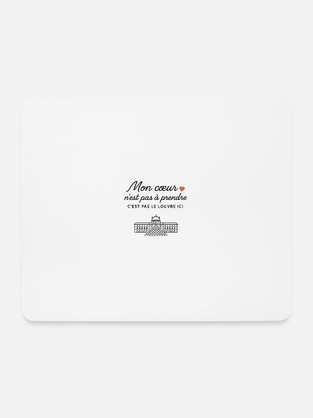 Mein Herz Louvre - Mousepad (Querformat) - Weiß