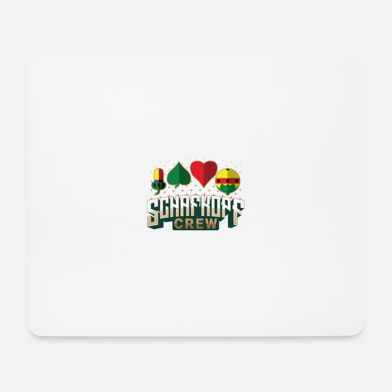 Schafkopf Crew - Mousepad (Querformat) - Weiß
