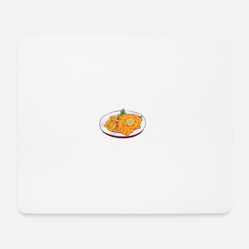 Bock auf Schnitzel mit Pommes - Mousepad (Querformat) - Weiß