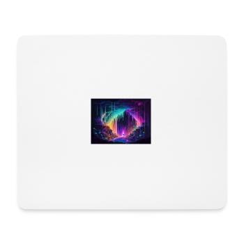 Pixel art gemstone cave - Mousepad (Querformat) - Weiß - Vorne