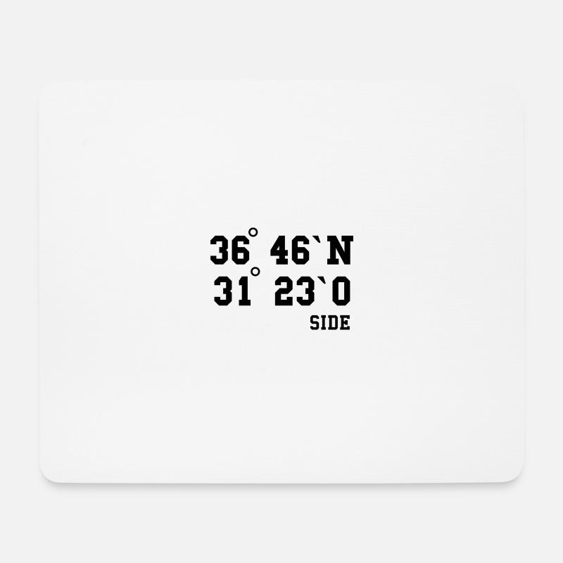 Side Koordinaten Türkei Urlaub Idee - Mousepad (Querformat) - Weiß