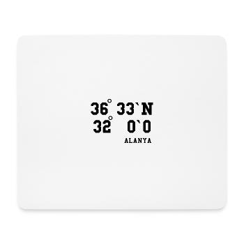 Alanya Koordinaten Türkei Urlaub Idee - Mousepad (Querformat) - Weiß - Vorne