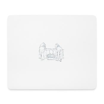 homme et femme - Tapis de souris (format paysage) - blanc - Devant