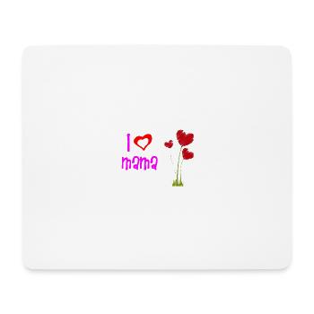 Liebevolles Muttertagsherz Blumendesign - Mousepad (Querformat) - Weiß - Vorne
