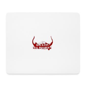 Wikingerhelm Spruch Kann passieren - Mousepad (Querformat) - Weiß - Vorne