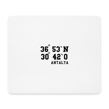 Antalya Koordinaten Türkei Urlaub Idee - Mousepad (Querformat) - Weiß - Vorne
