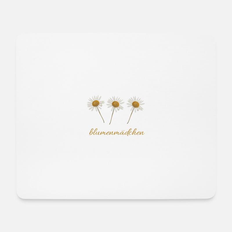 Blumenmädchen - Mousepad (Querformat) - Weiß
