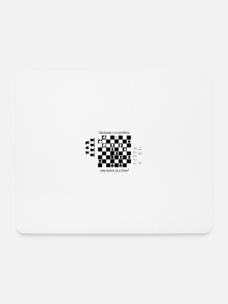 Schach-Design - Mousepad (Querformat) - Weiß