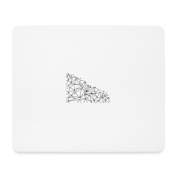 Geometric Origami Bat - Mouse Pad (horizontal) - white - Front