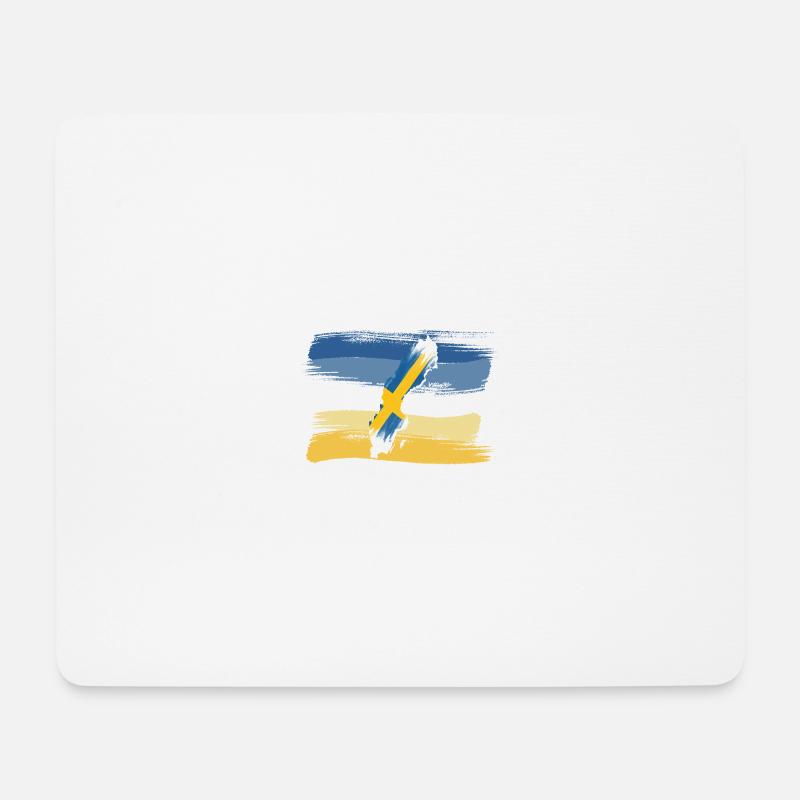 Schweden Land Umriss Flagge Urlaub Geschenk - Mousepad (Querformat) - Weiß