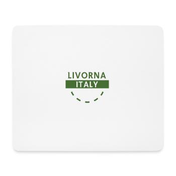Livourne, Italie, Logo vert - Tapis de souris (format paysage) - blanc - Devant