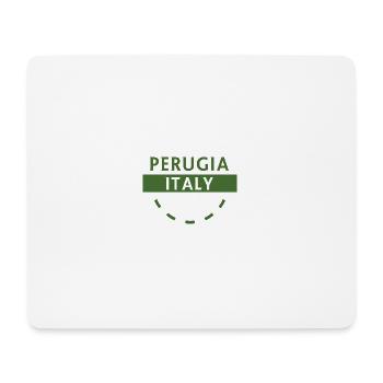 Pérouse, Italie, Emblème vert - Tapis de souris (format paysage) - blanc - Devant