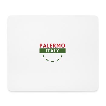 Palerme, Italie, emblème avec courbe verte - Tapis de souris (format paysage) - blanc - Devant