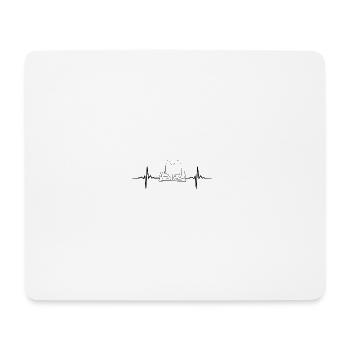 Buch Herzschlag - Mousepad (Querformat) - Weiß - Vorne