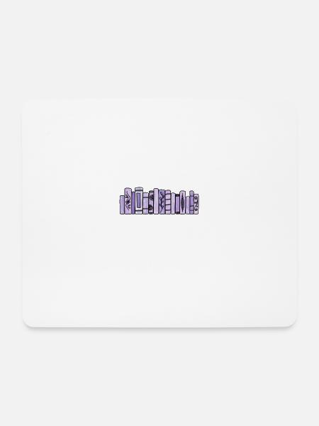 Lila Pastellbücher - Mousepad (Querformat) - Weiß