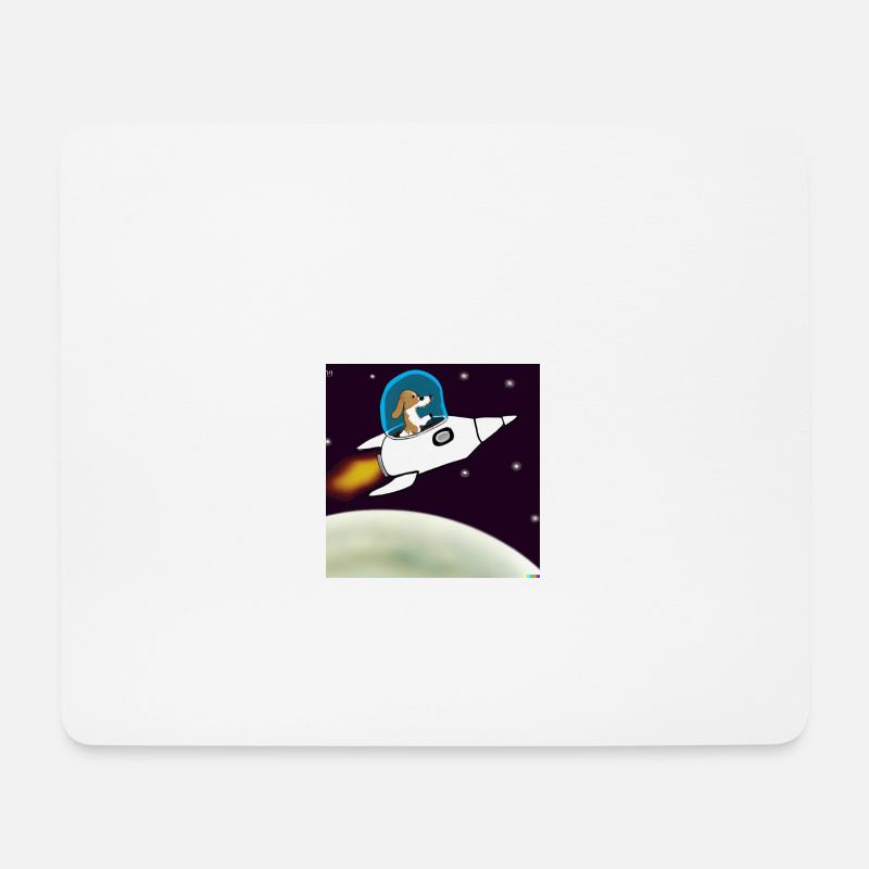 dog on mars - Mousepad (Querformat) - Weiß