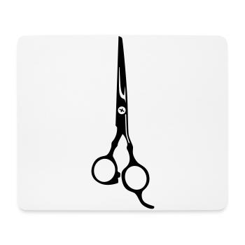 Schere Barber icon - Mousepad (Querformat) - Weiß - Vorne