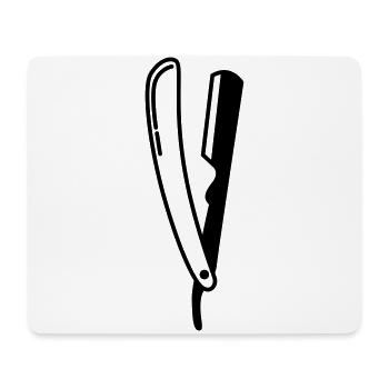 Shave Barber logo icon - Mouse Pad (horizontal) - white - Front
