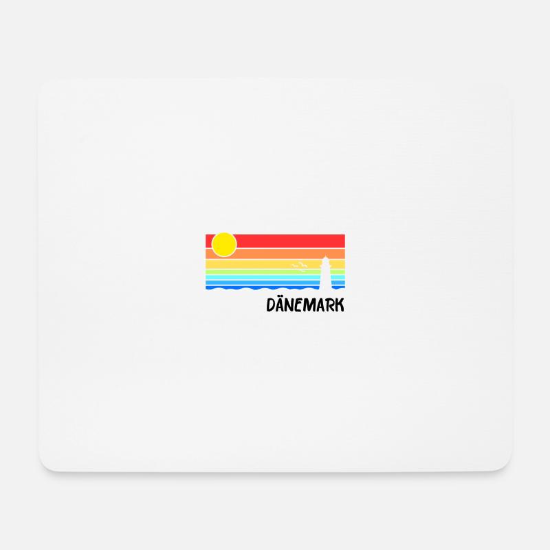 Dänemark Sunrise Urlaub Idee - Mousepad (Querformat) - Weiß