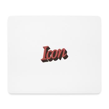 Retro Icon Script in Autumn Orange - Mouse Pad (horizontal) - white - Front