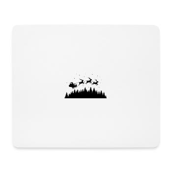 Santa Claus Sleigh Reindeer - Mouse Pad (horizontal) - white - Front