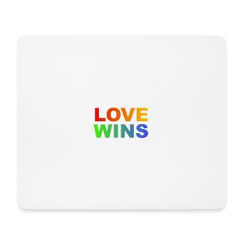 Love Wins Regenbogen  - Mousepad (Querformat) - Weiß - Vorne