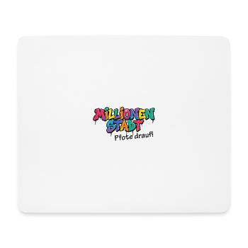 Millionenstadt Graffiti – Pfote drauf! - Mousepad (Querformat) - Weiß - Vorne